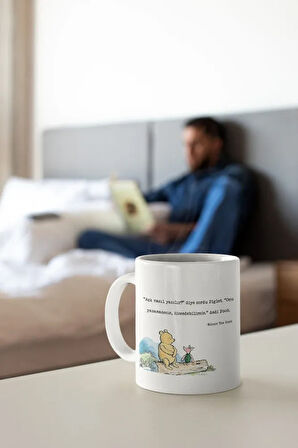 Beyaz Kupa Bardak Winnie The Pooh Arkadaşlık Kardeşlik Dostluk