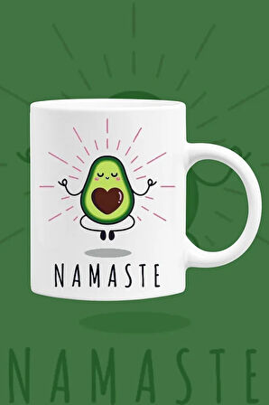 Namaste Avokado Baskılı Kupa Bardak, Yoga Tutkunları İçin Mükemmel Bir Hediye, Namaste Kupa Bardak