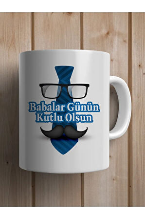 Babalar Gününe Özel Babalar Günün Kutlu Olsun Yazılı Kupa Bardak