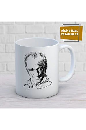 Mustafa Kemal Atatürk Baskılı Kupa Bardak
