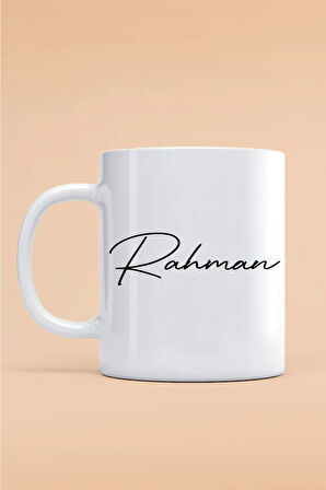 Rahman Yazılı Kupa Bardak - Baskılı Kupa Bardak - Baskılı Fincan - Isimli Bardak