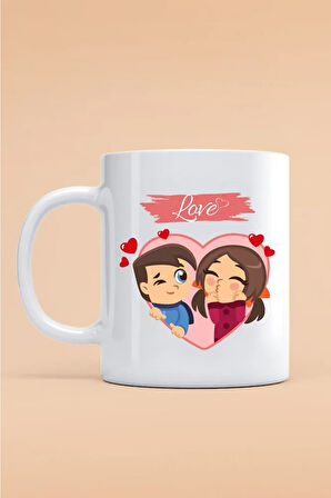 Sevgililer Gününe Özel Kupa Bardak - Hediyelik Bardak - Baskılı Kupa Bardak - Sevgiliye Hediye