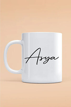 Asya Yazılı Kupa Bardak - Baskılı Kupa Bardak - Baskılı Fincan - Isimli Bardak