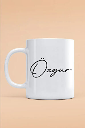 Özgür Yazılı Kupa Bardak - Baskılı Kupa Bardak - Baskılı Fincan - Isimli Bardak