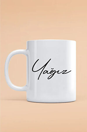 Yağız Yazılı Kupa Bardak - Baskılı Kupa Bardak - Baskılı Fincan - Isimli Bardak