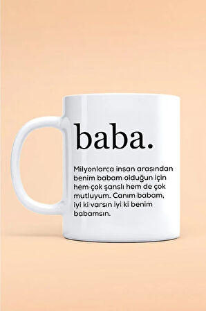 Babalar Gününe Özel Kupa Bardak - Babaya Hediye - Hediye Bardak