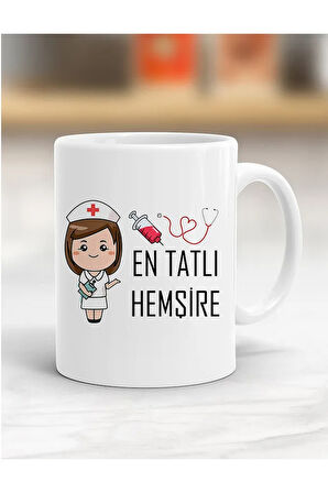 En Tatlı Hemşire Yazılı Kupa Bardak