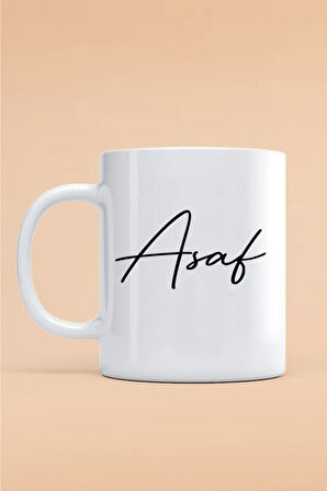 Hediyemi Asaf Yazılı Kupa Bardak - Baskılı Kupa Bardak - Baskılı Fincan - Isimli Bardak