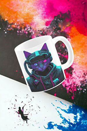 Hediyemi Cyber Cat Kupa Bardak