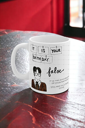 Hediyemi The Office Dunder Mifflin Dwight Birthday Renkli Baskılı Tasarımlı Hediye Kahve Çay Kupa Bardak