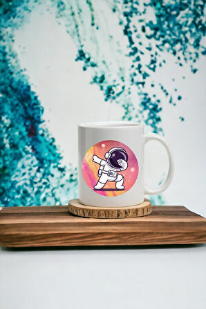 HEDİYEMİ SEVİNEN ASTRONOT BASKILI KUPA BARDAK