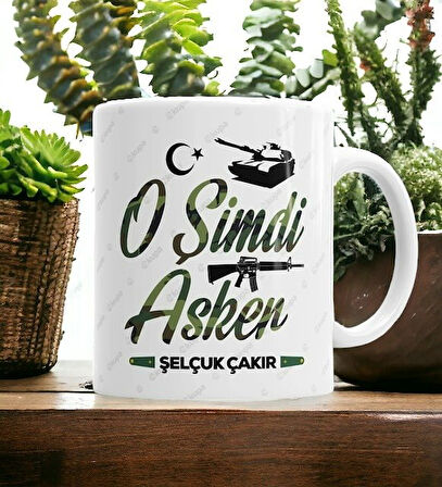 Hediyemi O Şimdi Asker Kişiye Özel Kupa Bardak