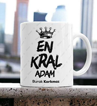 Hediyemi En Kral Adam Kişiye Özel Kupa Bardak