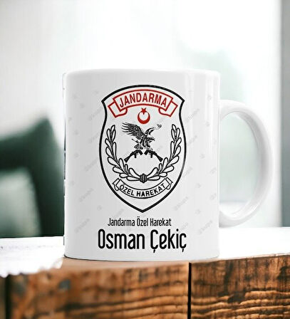 Hediyemi Jandarma Özel Harekat Baskılı Kupa Bardak 