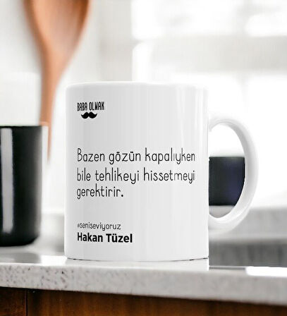 Hediyemi Babalık Sözleri Baskılı Kişiye Özel Kupa Bardak