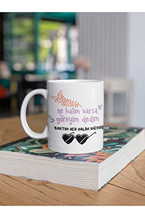 Sinir Sistemim Çöktü Yazılı Eğlenceli Özel Tasarım Baskılı Kupa Bardak Hediye Kupa Bardak