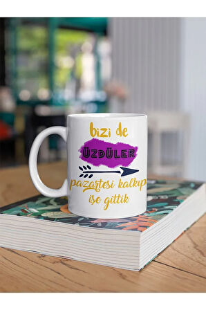 Sinir Sistemim Çöktü Yazılı Eğlenceli Özel Tasarım Baskılı Kupa Bardak Hediye Kupa Bardak