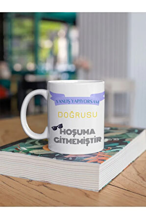 Sinir Sistemim Çöktü Yazılı Eğlenceli Özel Tasarım Baskılı Kupa Bardak Hediye Kupa Bardak