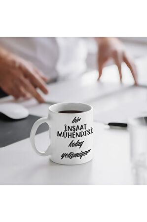 Mühendis Temalı Yazılı Meslek Kupaları Baskılı Kupa Bardak 001