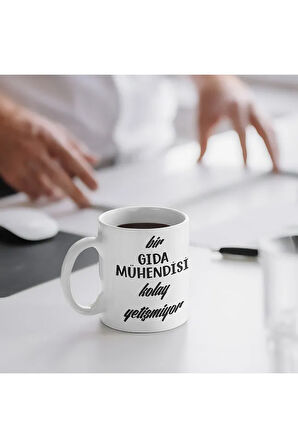Mühendis Temalı Yazılı Meslek Kupaları Baskılı Kupa Bardak 001