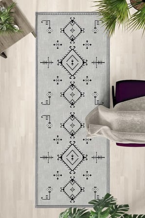 Kleopatra Yıkanabilir Kaymaz Taban Dijital Baskılı Yolluk Halı