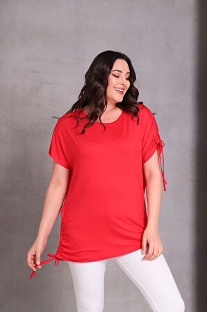 Kolu Eteği Büzmeli Bluz