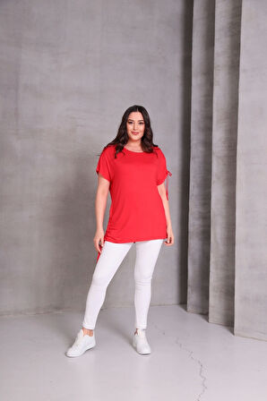 Kolu Eteği Büzmeli Bluz