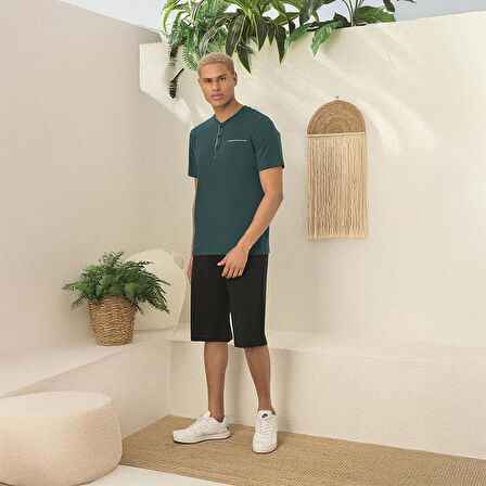 Elitepoint 1706 Erkek Yazlık Şortlu Pijama Takımı