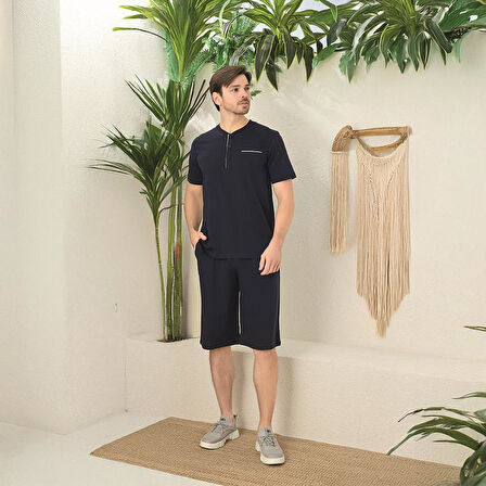 Elitepoint 1706 Erkek Yazlık Şortlu Pijama Takımı