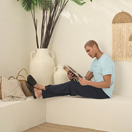 Elitepoint 1708 Erkek Yazlık Kısa Kol Uzun Alt Pijama Takımı