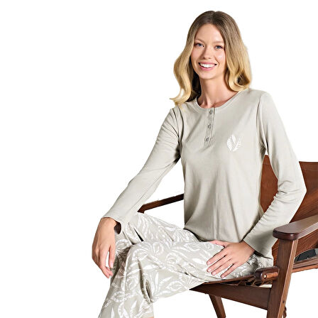 Over Sleep 3118 Kadın Büyük Beden Pijama Takımı