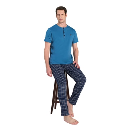 Over Sleep 2344 Erkek Süprem Yazlık Pijama Takım (M-L-XL-2XL)
