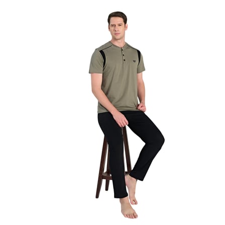 Over Sleep 2360 Erkek Süprem Yazlık Pijama Takım (M-L-XL-2XL)