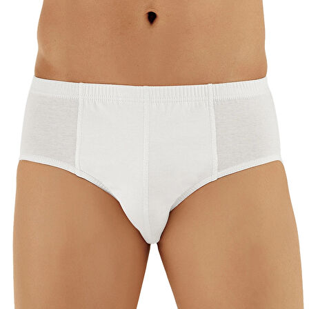 Şahinler E009 6lı Paket Erkek %100 Pamuk Beyaz Slip Külot L