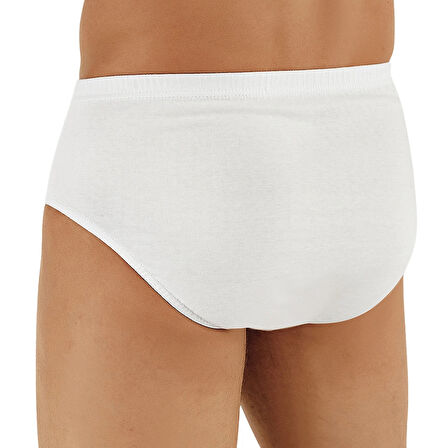 Şahinler E009 6lı Paket Erkek %100 Pamuk Beyaz Slip Külot L