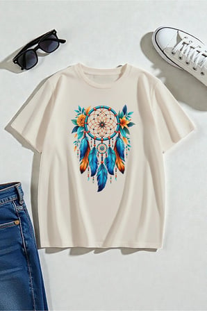 Unisex Rüya Kapanı Baskılı Tasarım Tshirt