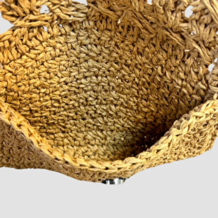 Uretti - Necla 4345 - El Emeği İle Yapılan Kağıt İp Para Cüzdanı 9cm - Kahverengi
