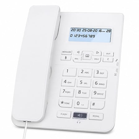 Karel TM-145 Kablolu Ekranlı Krem Masaüstü Telefon