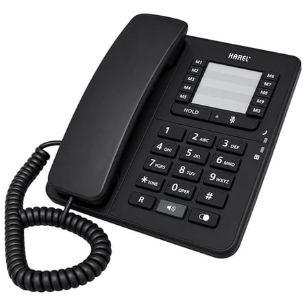 Karel TM-142 Analog Sabit Kablolu Ekransız Siyah Masaüstü Telefon