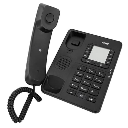 Karel TM-142 Analog Sabit Kablolu Ekransız Siyah Masaüstü Telefon
