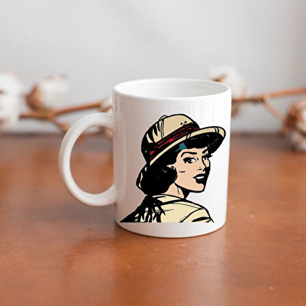 Kadın Her Zaman Haklı Tasarımlı Kupa ve MDF Bardak Altlığı Hediye Seti – Mizahi ve Şık Tasarım