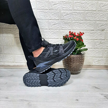 M.P. 1642 Siyah Memoryfoam Rahat kaydırmaz Spor Ayakkabı