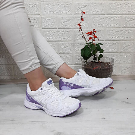 Kinetix Arıon Beyaz-Mor Renk Fuspetli Athletic Koşu Spor Ayakkabı
