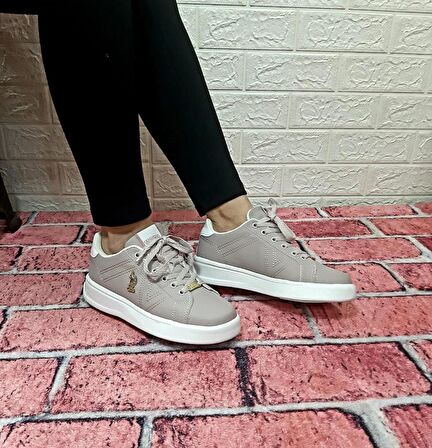 U.S.Polo Exxy Pudra Rengi Kadın Sneaker Spor Ayakkabı