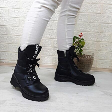 Twingo 875 Siyah Nova İçi Kürklü Fermuarlı Kadın Bot