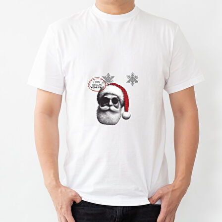 Hoş Geldin Yeni Yıl Tasarımlı Tişört – Yılbaşı Temalı Kişiye Özel Hediye Tişört