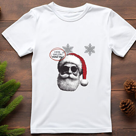 Hoş Geldin Yeni Yıl Tasarımlı Tişört – Yılbaşı Temalı Kişiye Özel Hediye Tişört