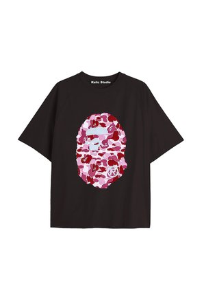UNİSEX Bay Bape Desenli Siyah Yazlık T-shirt