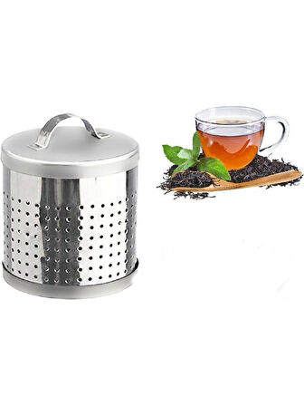 BüyükMetal Çay Demleme Süzgeci 7 cm Kafes Şeklinde Çay Demleme Kutusu Bitki Çayı Demleme Süzgeci 