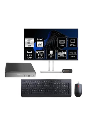 ThinkCentre Neo 50q G5 Intel Core 5 210H 8GB 1TB SSD 27" W11H Mini Masaüstü Bilgisayar
